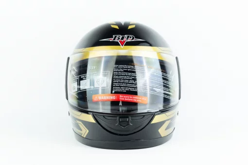 Шлем интеграл BLD-825B S (55-56см), чёрно-золотистый, ШОЛОМИ, YQ-330455