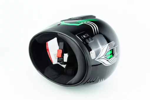 Шлем интеграл BLD-825B М (57-58см), чёрно-салатовый, ШОЛОМИ, YQ-330460