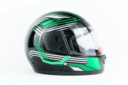 Шлем интеграл BLD-825B М (57-58см), чёрно-салатовый, ШОЛОМИ, YQ-330460