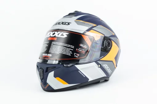 Шолом інтеграл (стандарт DOT/ECE) DRAKEN SUNRAY S (55-56см), синьо-помаранчевий мат, ШОЛОМИ, YQ-360572