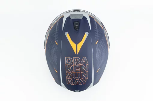 Шолом інтеграл (стандарт DOT/ECE) DRAKEN SUNRAY S (55-56см), синьо-помаранчевий мат, ШОЛОМИ, YQ-360572
