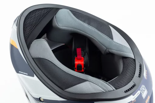 Шолом інтеграл (стандарт DOT/ECE) DRAKEN SUNRAY L (59-60см), синьо-помаранчевий мат, ШОЛОМИ, YQ-360574