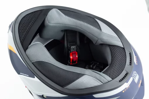 Шолом інтеграл (стандарт DOT/ECE) DRAKEN SUNRAY S (55-56см), синьо-помаранчевий мат, ШОЛОМИ, YQ-360572