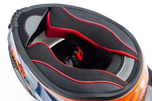 Шлем интеграл (стандарт DOT/ECE) FENIX ESSENCE L (59см), чёрно-оранжевый, ШОЛОМИ, YQ-360592