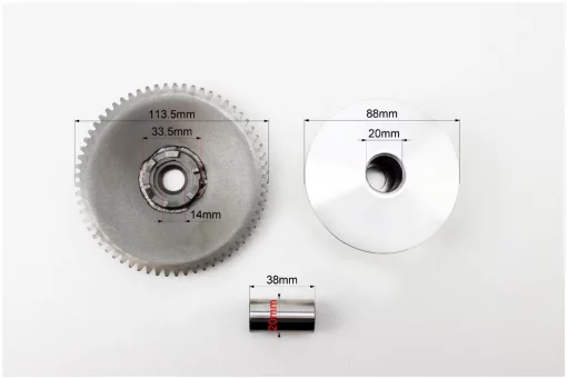 Варіатор передній к-кт Honda DIO50 AF27+втулка, шестерня стартеру, YQ-308229