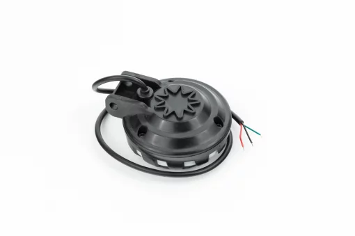 Фара дополнительная светодиодная влагозащитная-9 LED с креплением, 70мм с стробоскопом и разноцветной подсветкой, чёрный бортик,