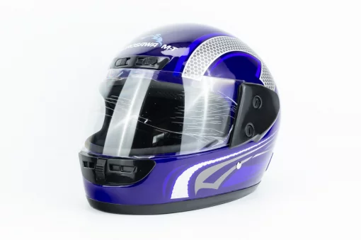 Шлем интеграл HF-101 M, сине-серый Q233-BL, ШОЛОМИ, YQ-360521