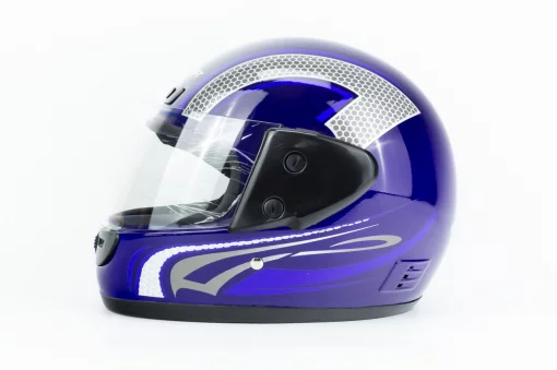 Шлем интеграл HF-101 M, сине-серый Q233-BL, ШОЛОМИ, YQ-360521