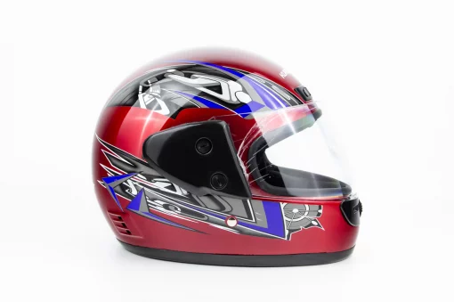 Шлем интеграл HF-101 M, красный с рисунком Q23-R, ШОЛОМИ, YQ-330654