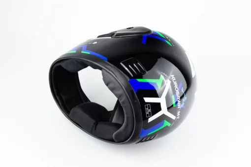 Шлем интеграл HF-101 M, чёрный с рисунком Q275-G, ШОЛОМИ, YQ-360528