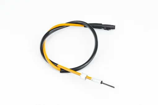 Трос спидометра Honda DIO ZX AF28/35 (с защелкой, квадрат-квадрат) (трос 87см; кожух 83см), жёлтый, YQ-331533