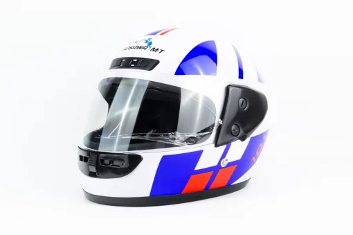 Шлем интеграл HF-101 S, бело-синий, ШОЛОМИ, YQ-360106