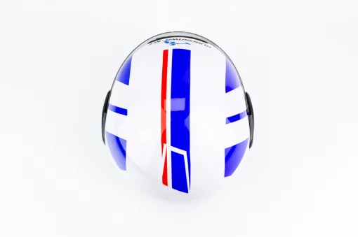 Шлем интеграл HF-101 S, бело-синий, ШОЛОМИ, YQ-360106