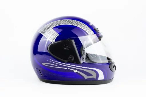 Шлем интеграл HF-101 S, сине-серый Q233-BL, ШОЛОМИ, YQ-360522