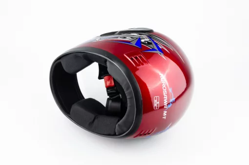 Шлем интеграл HF-101 S, красный с рисунком Q23-BL, ШОЛОМИ, YQ-360523