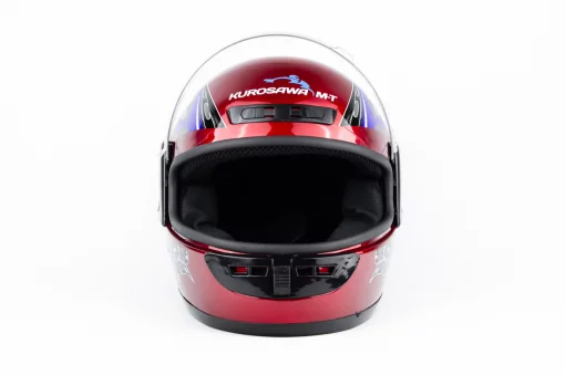 Шлем интеграл HF-101 S, красный с рисунком Q23-BL, ШОЛОМИ, YQ-360523