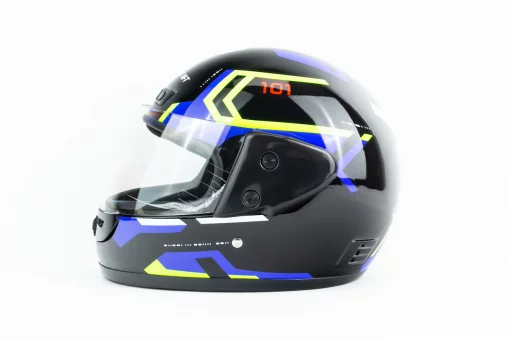 Шлем интеграл HF-101 S, чёрный с рисунком Q275-G, ШОЛОМИ, YQ-360527