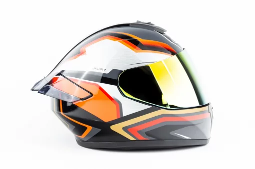 Шлем интеграл HF-126S L (59-60см), чёрно-оранжевый Q250, ШОЛОМИ, YQ-360537