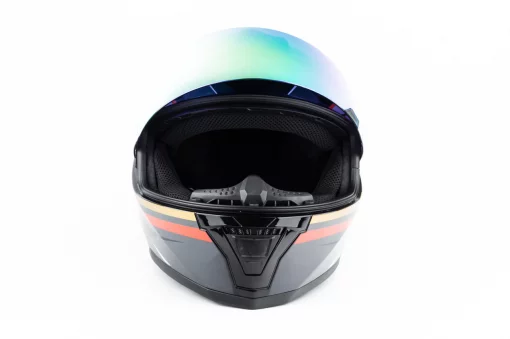 Шлем интеграл HF-126S L (59-60см), чёрно-оранжевый Q250, ШОЛОМИ, YQ-360537