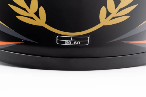 Шлем интеграл HF-126S L (59-60см), чёрно-оранжевый Q250, ШОЛОМИ, YQ-360537