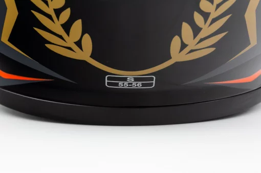 Шлем интеграл HF-126S S (55-56см), чёрно-оранжевый Q250, ШОЛОМИ, YQ-360533