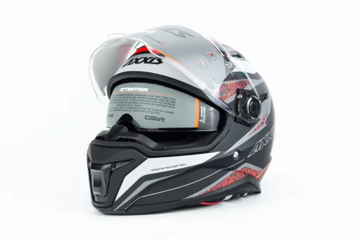 Шлем интеграл (стандарт DOT/ECE), выдвижные очки PANTHER SV THORN L (59-60см), чёрно-серый мат, ШОЛОМИ, YQ-360594