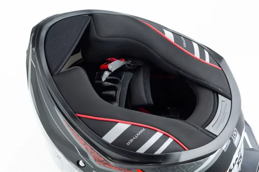 Шлем интеграл (стандарт DOT/ECE), выдвижные очки PANTHER SV THORN L (59-60см), чёрно-серый мат, ШОЛОМИ, YQ-360594