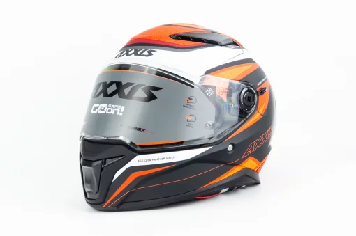 Шлем интеграл (стандарт DOT/ECE), выдвижные очки PANTHER SV THORN М (57-58см), чёрно-оранжевый мат, ШОЛОМИ, YQ-360598