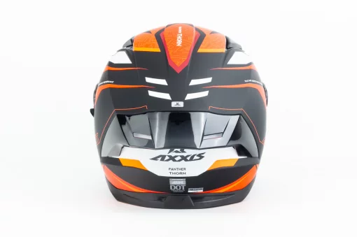 Шлем интеграл (стандарт DOT/ECE), выдвижные очки PANTHER SV THORN М (57-58см), чёрно-оранжевый мат, ШОЛОМИ, YQ-360598