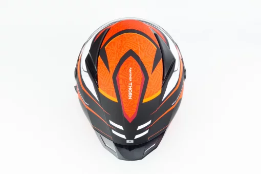 Шлем интеграл (стандарт DOT/ECE), выдвижные очки PANTHER SV THORN М (57-58см), чёрно-оранжевый мат, ШОЛОМИ, YQ-360598