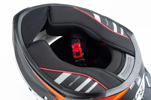 Шлем интеграл (стандарт DOT/ECE), выдвижные очки PANTHER SV THORN М (57-58см), чёрно-оранжевый мат, ШОЛОМИ, YQ-360598