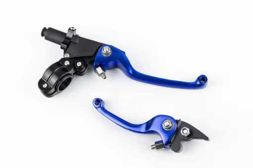Рычаги руля к-кт (правый диск тормоз), откидные, синие, ЗЧ-ATV, YQ-335524