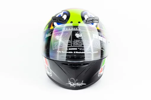 Шолом інтеграл з LED підсвічуванням, висувні окуляри K-3 S, чорний з малюнком, ШОЛОМИ, YQ-360543