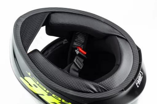 Шлем интеграл с LED подсветкой, выдвижные очки K-3 S, чёрно-салатовый PROJECT 46, ШОЛОМИ, YQ-360541