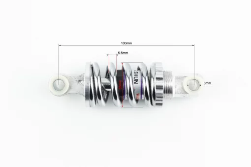 ATV детский-Амортизатор задний 100мм*d-35мм (втулка 8мм / втулка 8мм) регулир., хром, ЗЧ-ATV, YQ-335522