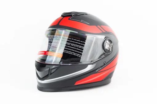 Шлем интеграл М65 L (59-60см), чёрно-красный мат, ШОЛОМИ, YQ-330115