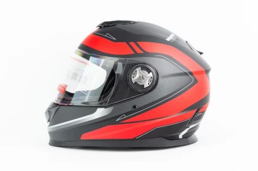 Шлем интеграл М65 L (59-60см), чёрно-красный мат, ШОЛОМИ, YQ-330115