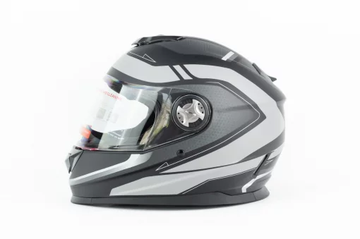 Шлем интеграл М65 М (57-58см), чёрно-серый мат, ШОЛОМИ, YQ-330771