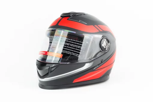 Шлем интеграл М65 М (57-58см), чёрно-красный мат, ШОЛОМИ, YQ-330136