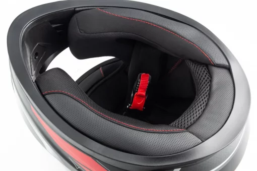 Шлем интеграл М65 М (57-58см), чёрно-красный мат, ШОЛОМИ, YQ-330136