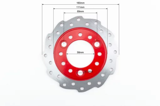 Диск гальмівний Honda DIO, червоний, YQ-363065