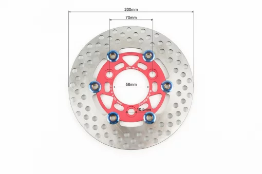 Диск гальмівний Honda ZX AF-35+супорт+кріплення, червоний TUNING, YQ-352052