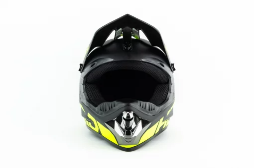 Шлем кроссовый 117 M (57-58см), чёрно-салатовый мат HELMO, ШОЛОМИ, YQ-360531
