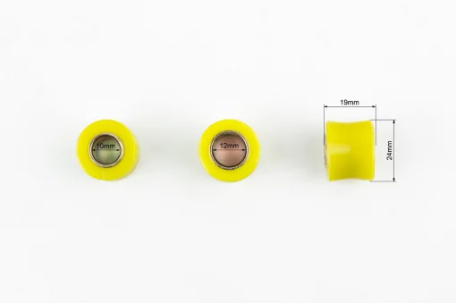 Сайлентблок амортизатора+втулка 10мм и 12мм к-кт 4шт, жёлтый, ЗЧ-МОТО, YQ-301786
