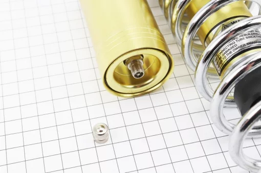 Амортизатор задній JH/CB/CG-340мм*d-60мм (втулка 12мм / втулка 10;12мм) газовий регул., хром к-кт 2шт, ЗЧ-МОТО, YQ-351391