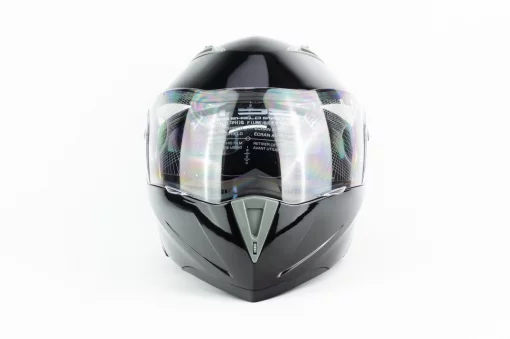 Шлем модуляр с откидным подбородком, выдвижные очки F-158 S (55-56см), чёрный, ШОЛОМИ, YQ-330242