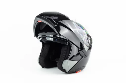 Шлем модуляр с откидным подбородком, выдвижные очки F-158 S (55-56см), чёрный, ШОЛОМИ, YQ-330242