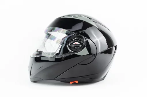 Шлем модуляр с откидным подбородком, выдвижные очки F-158 S (55-56см), чёрный, ШОЛОМИ, YQ-330242