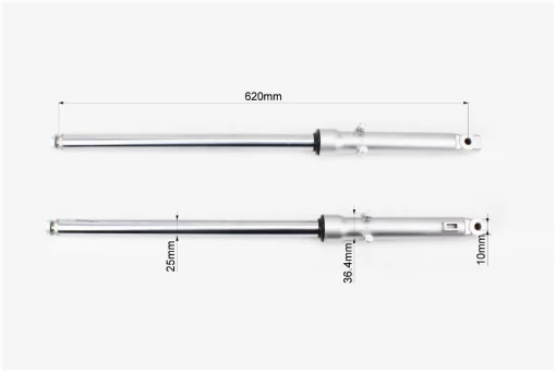 Вилка передня (перо) ліве, праве к-кт 2шт, L-620мм d-25мм (пружина всередині), DELTA, YQ-318506