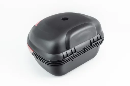 Кофр средний (пластмассовый) 420x370x280мм, крепл. быстросъёмное, чёрный матовый B07, КОФРИ, YQ-360500